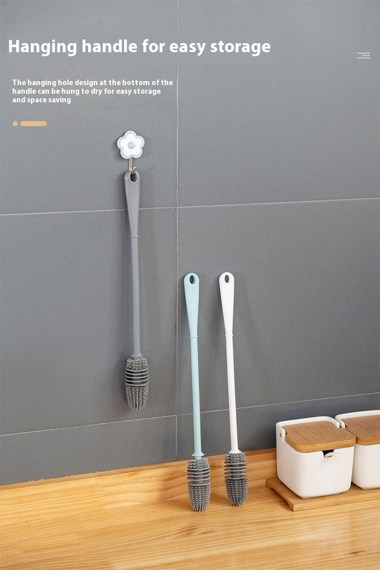 Home Ladle Silicone Cup Brush Cup Cleaning Brush No Dead Angle Gap Plastic Brush Feeding Bottle Glass