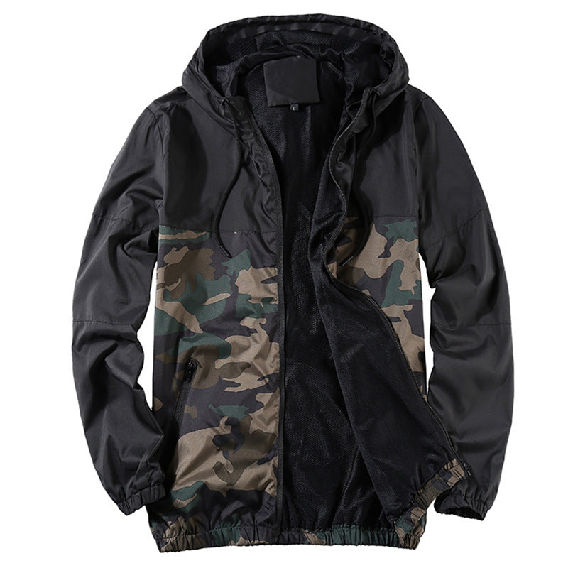 Men's Fashion Sports Mesh Breathable Color Blocking Jacket
