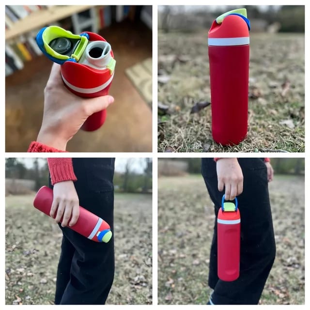 Portable 200z Powder Coated Thermos Flask Stainless Steel Double Wall Vacuum Insulated Water Bottles