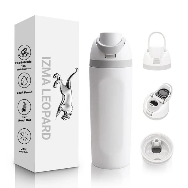 Portable 200z Powder Coated Thermos Flask Stainless Steel Double Wall Vacuum Insulated Water Bottles