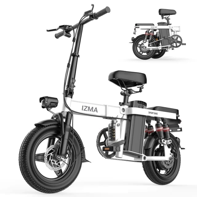 Mini Folding Electric Bicycle 400W 48V 14 Inch Electric City Bike Foldable Electric Bike cheap adult battery power scooter