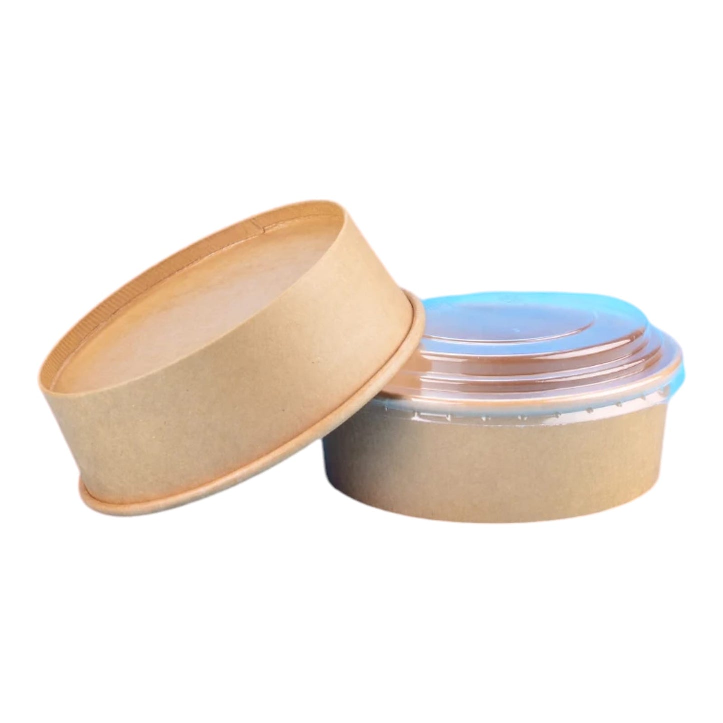 Kraft Paper Disposable Fast Food Box Round Thickening
