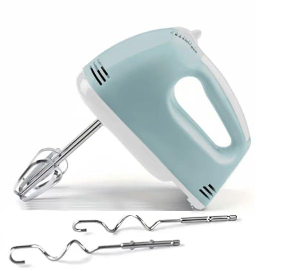 Multi-7 Speed Electric Hand Mixer with Stainless Steel Whisk, Beaters, Dough Sticks, Multiple Colors (Pink, 12.8 × 18 × 8.5 cm,) (1, Yellow)