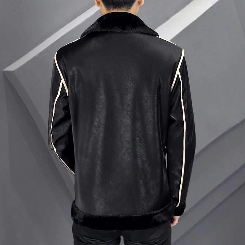 Coat Men's Warm With Velvet