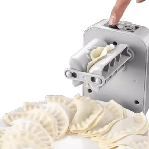 Electric Dumpling Maker Machine, Automatic Ravioli Press Mold, Household Dumpling Maker, Quick Dumpling Empanadas Pierogi Maker Tool (1, White Both side, 5.51×4.13×5.12 in,)