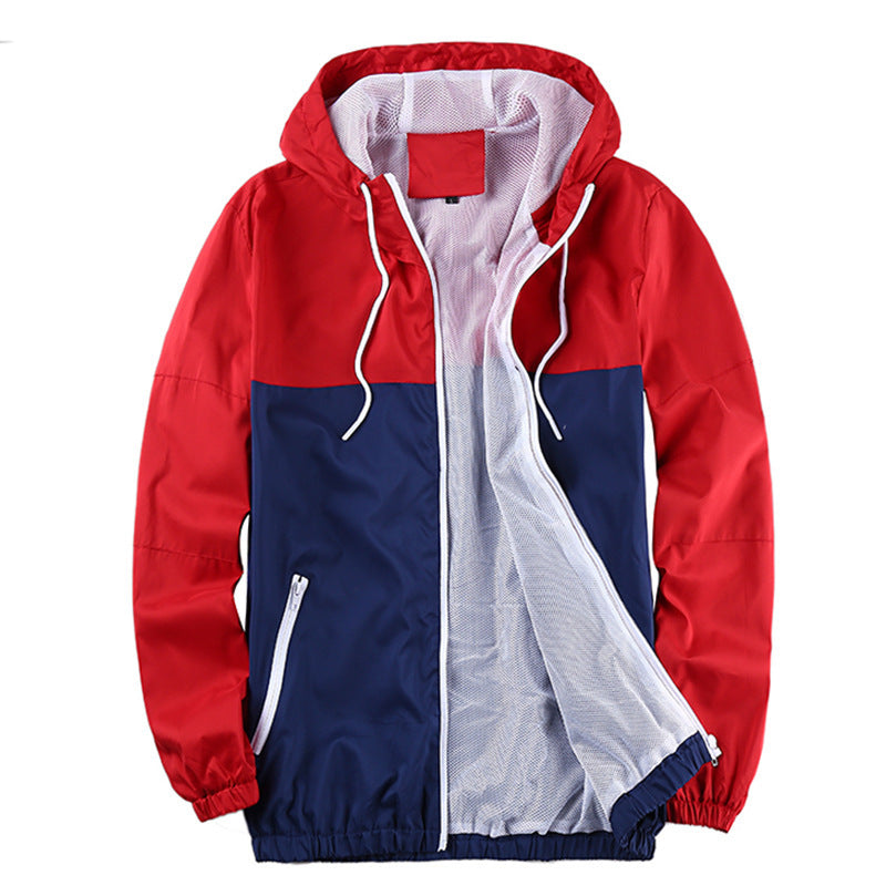 Men's Fashion Sports Mesh Breathable Color Blocking Jacket