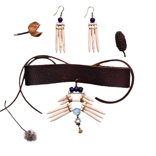 Cowhide Neck Ornament Necklace Collar