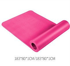 Nbr Yoga Mat Fitness Mat 10mm Thickened Widened For Beginners