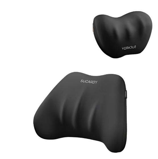 Car Memory Foam Headrest Lumbar Support