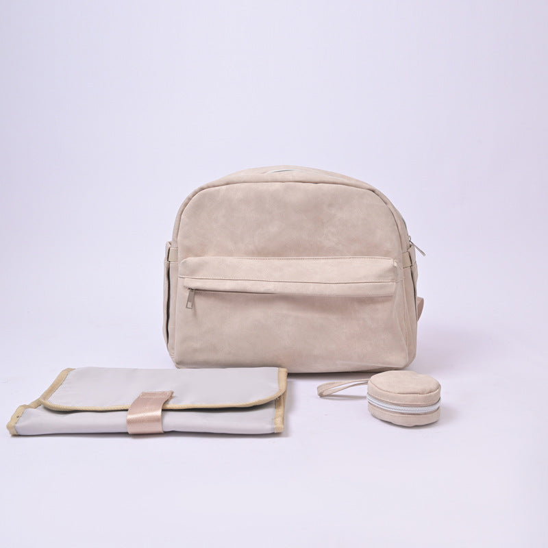 PU Leather Dry Wet Separation Travel Baby Bag