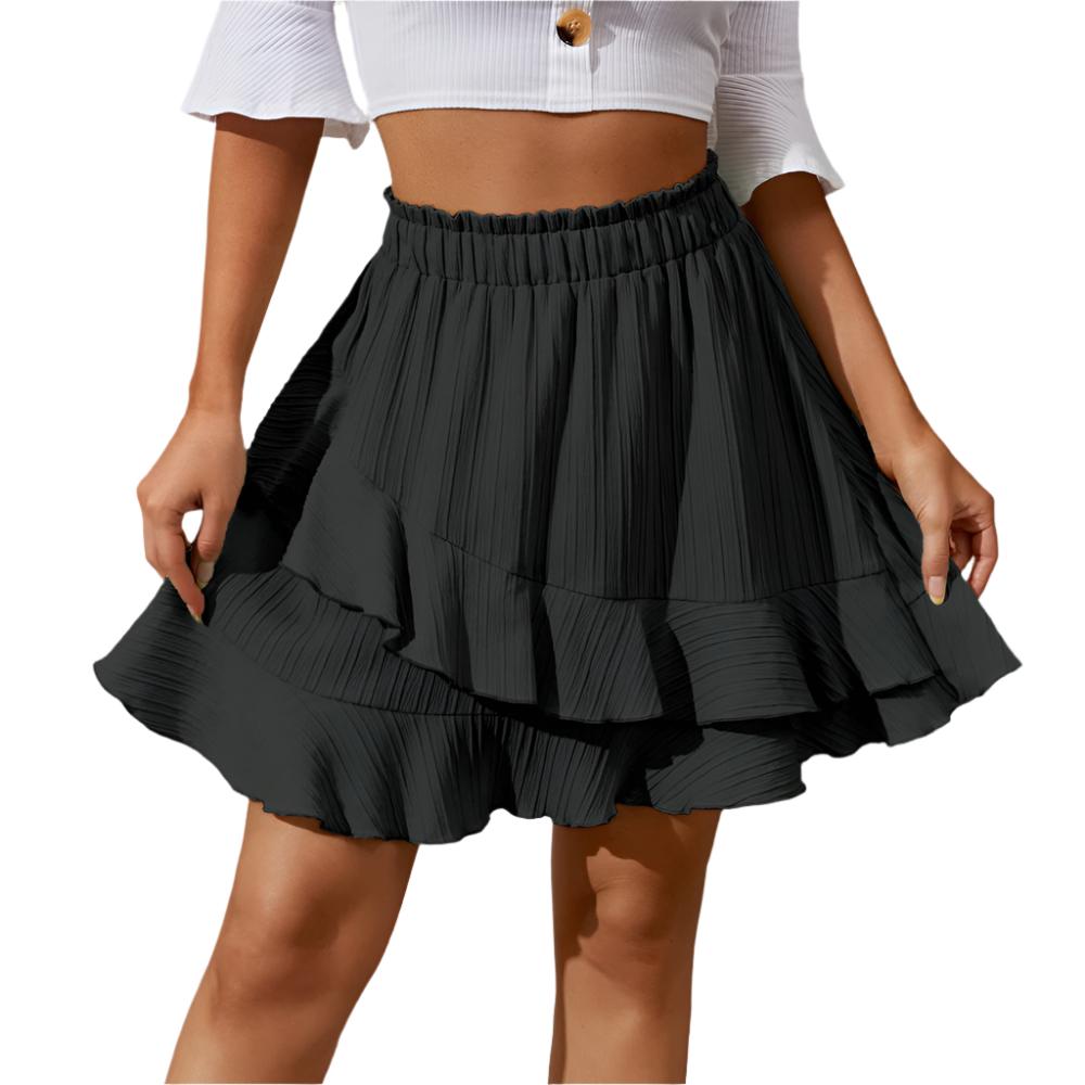 Ruffled Skirt Women's High Waist