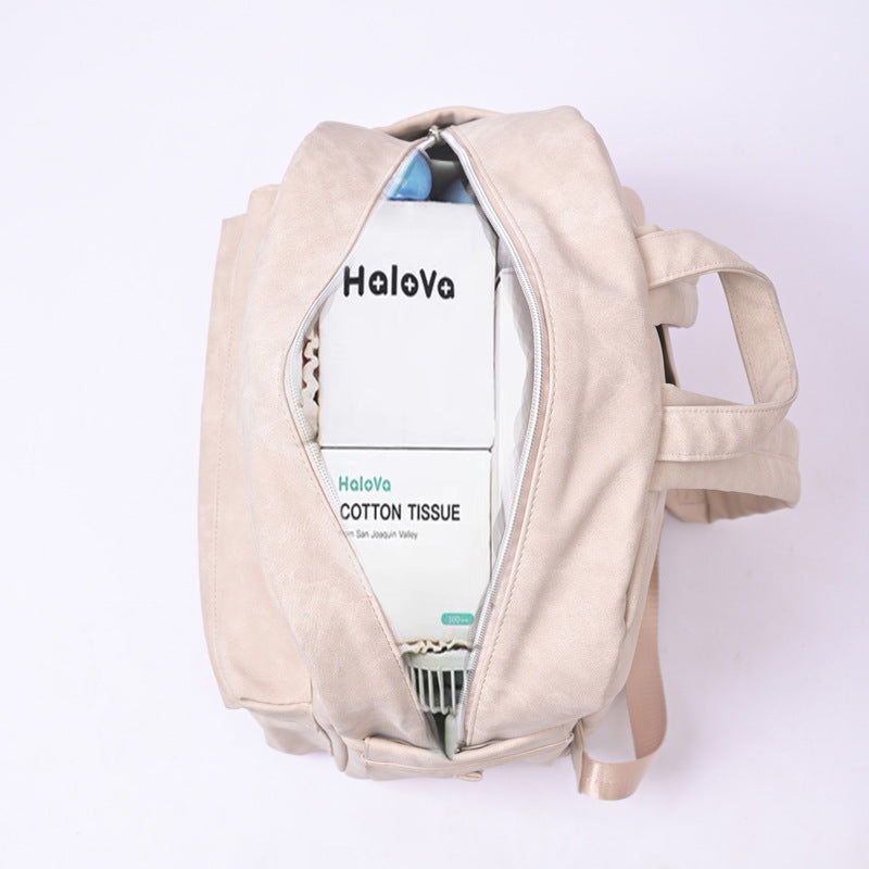 PU Leather Dry Wet Separation Travel Baby Bag