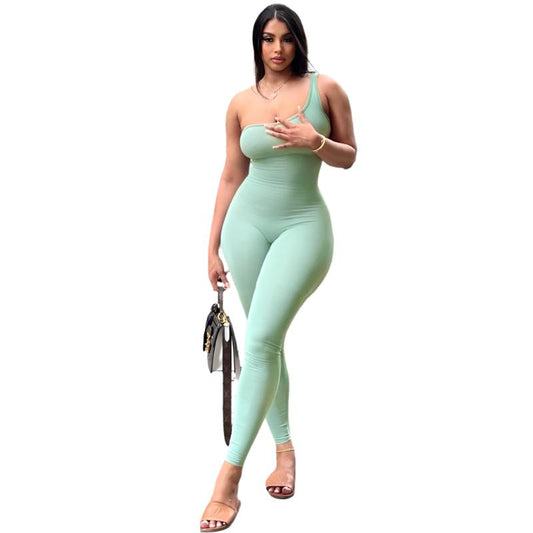 Women's Slim Fit Hip Raise Sports Fitness Jumpsuit