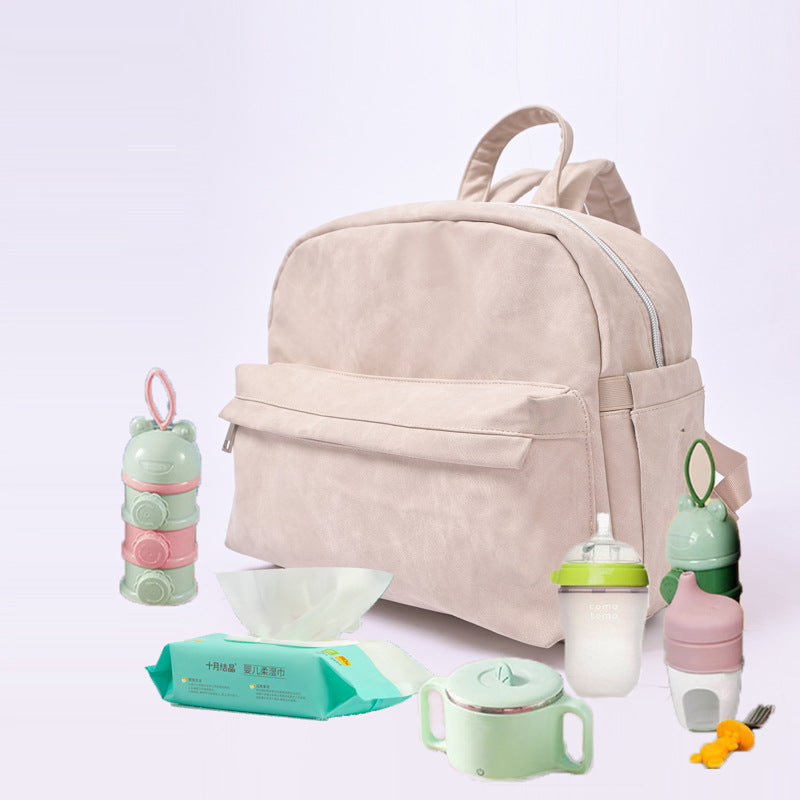 PU Leather Dry Wet Separation Travel Baby Bag