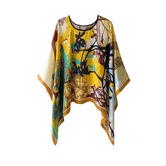 Silk Sunscreen Scarf Women Pullover Shawl