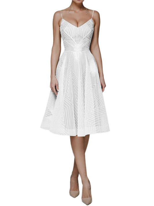 Women's Summer Sling Embroidered Sleeveless Dress