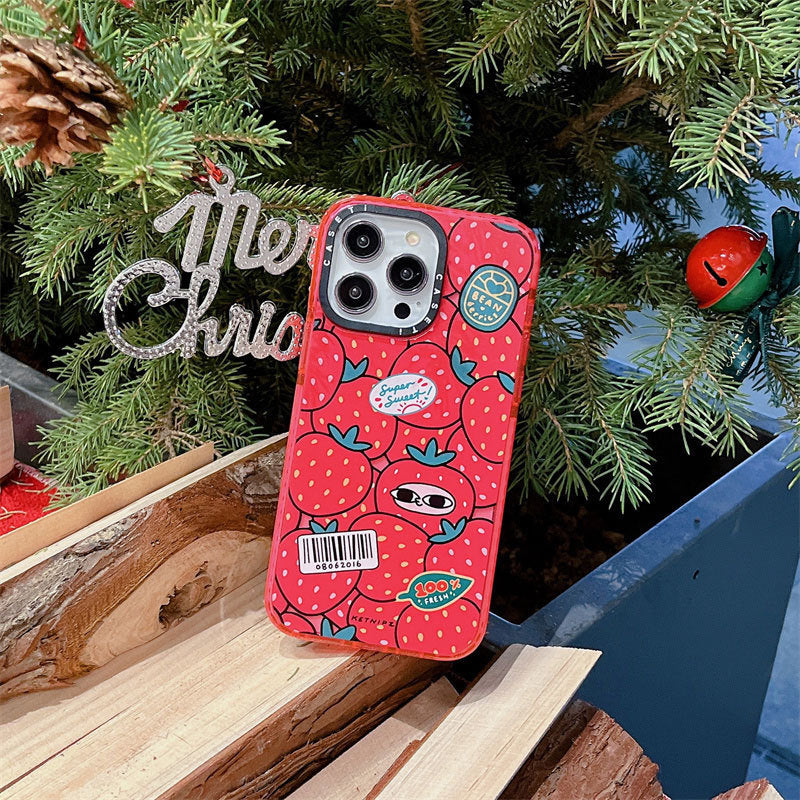 Cartoon Cute Strawberry Creative Phone Case Acrylic