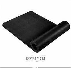 Nbr Yoga Mat Fitness Mat 10mm Thickened Widened For Beginners