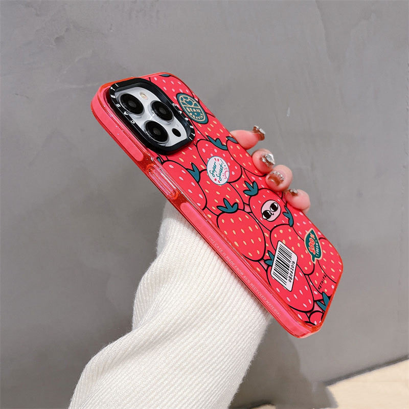 Cartoon Cute Strawberry Creative Phone Case Acrylic