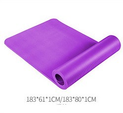 Nbr Yoga Mat Fitness Mat 10mm Thickened Widened For Beginners
