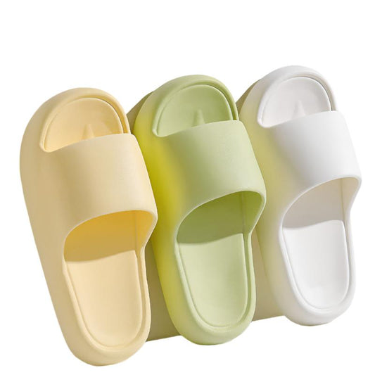 Solid Thick-soled Home Slippers Summer Non-slip Floor Bathroom Slipper For Women Men's House Shoes