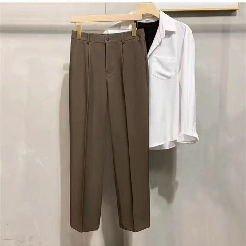 Ironing-free Simple Suit Pants Solid Color Luxury