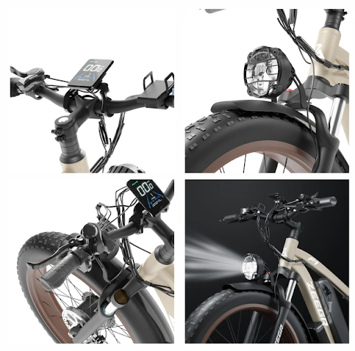 1000W 26" Electric Fat Tire E-Bike,
